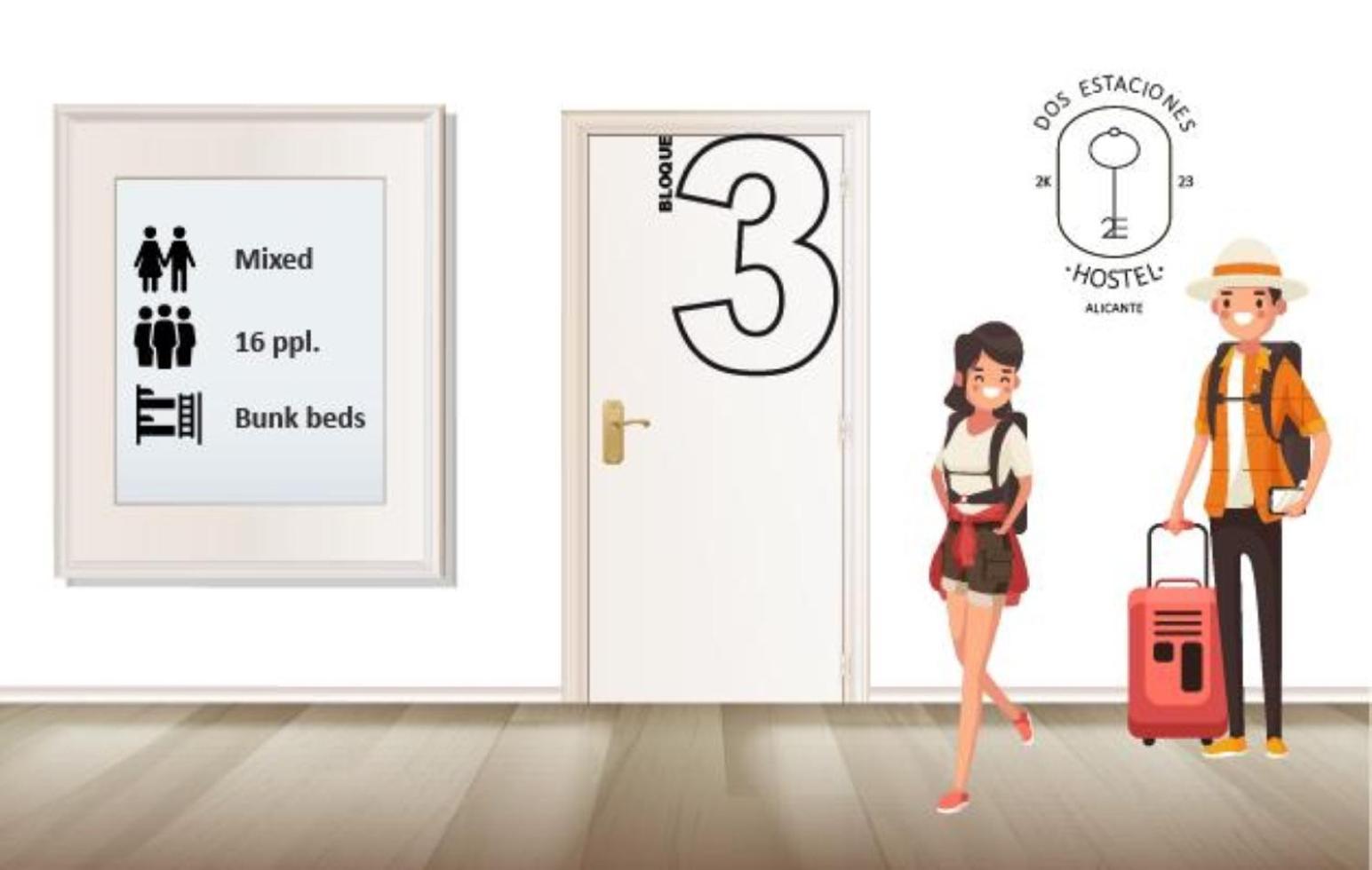 Hostel Dos Estaciones - Free Towels, Coffee & Tea, Remote Check-In 알리칸테 객실 사진